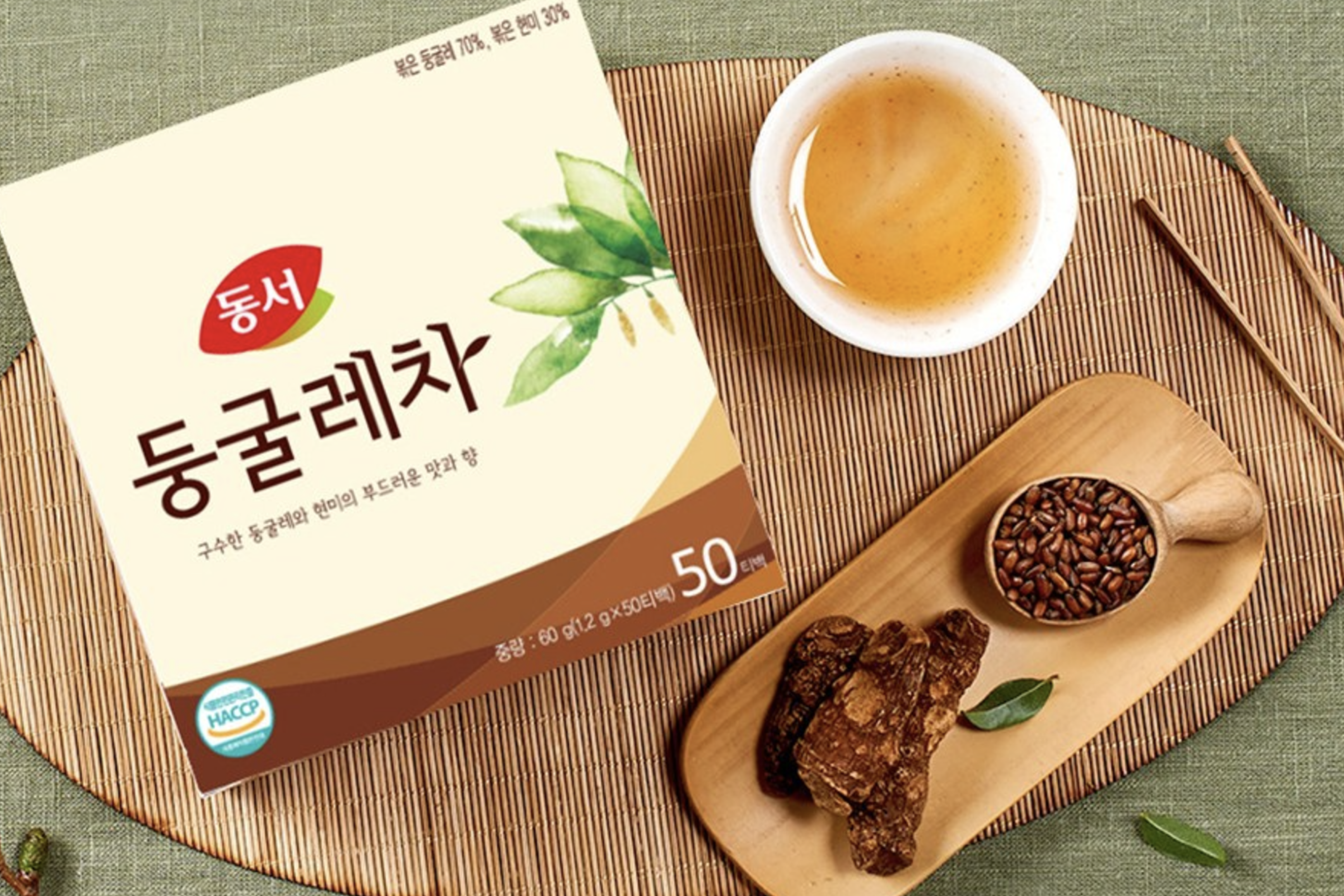 [동서 둥굴레차]구수한 OOO와 현미의부드러운 맛과 향