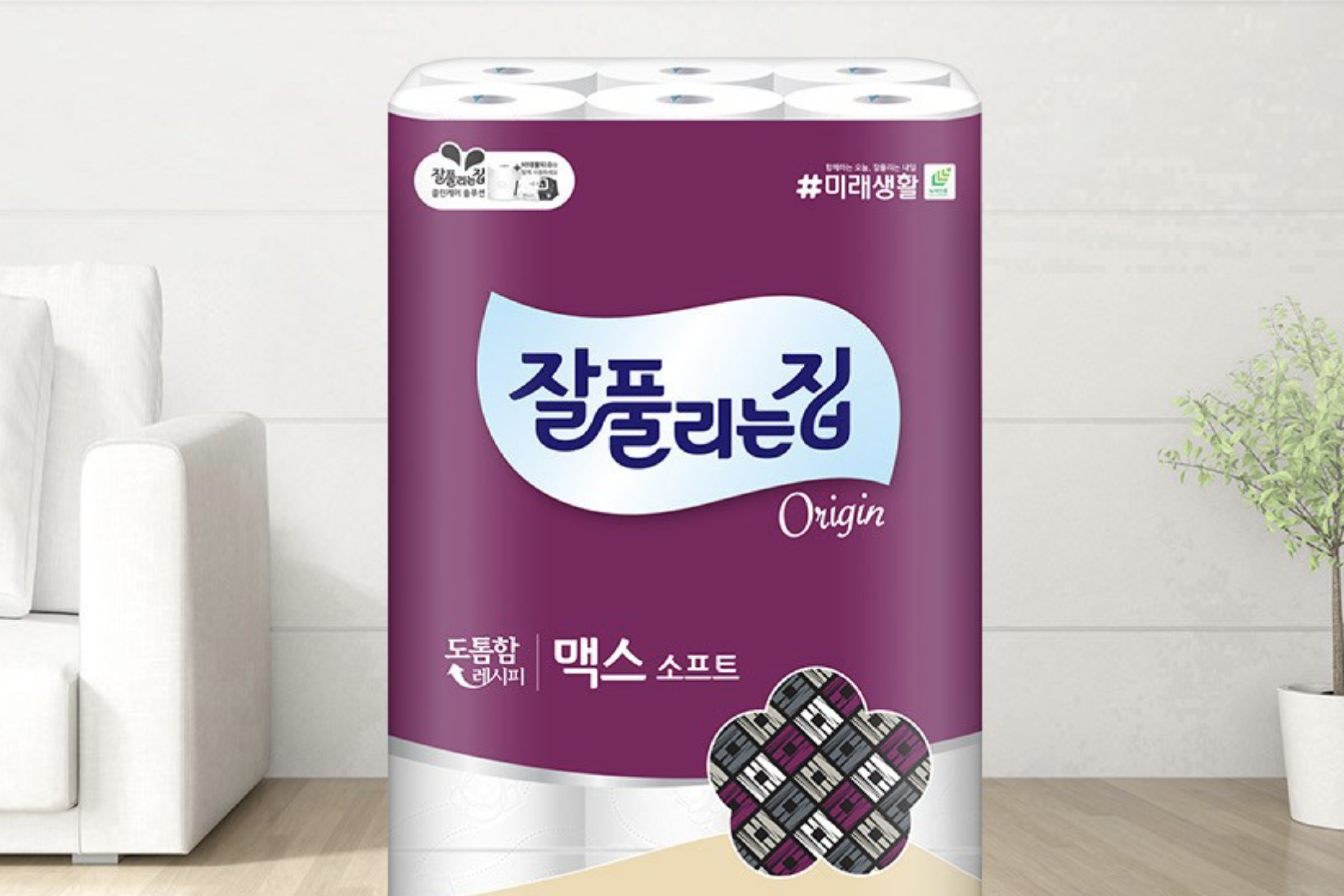 [잘풀리는집 맥스소프트 화장지] 잘풀리는집의 부드러운4D 픽셀 OOO