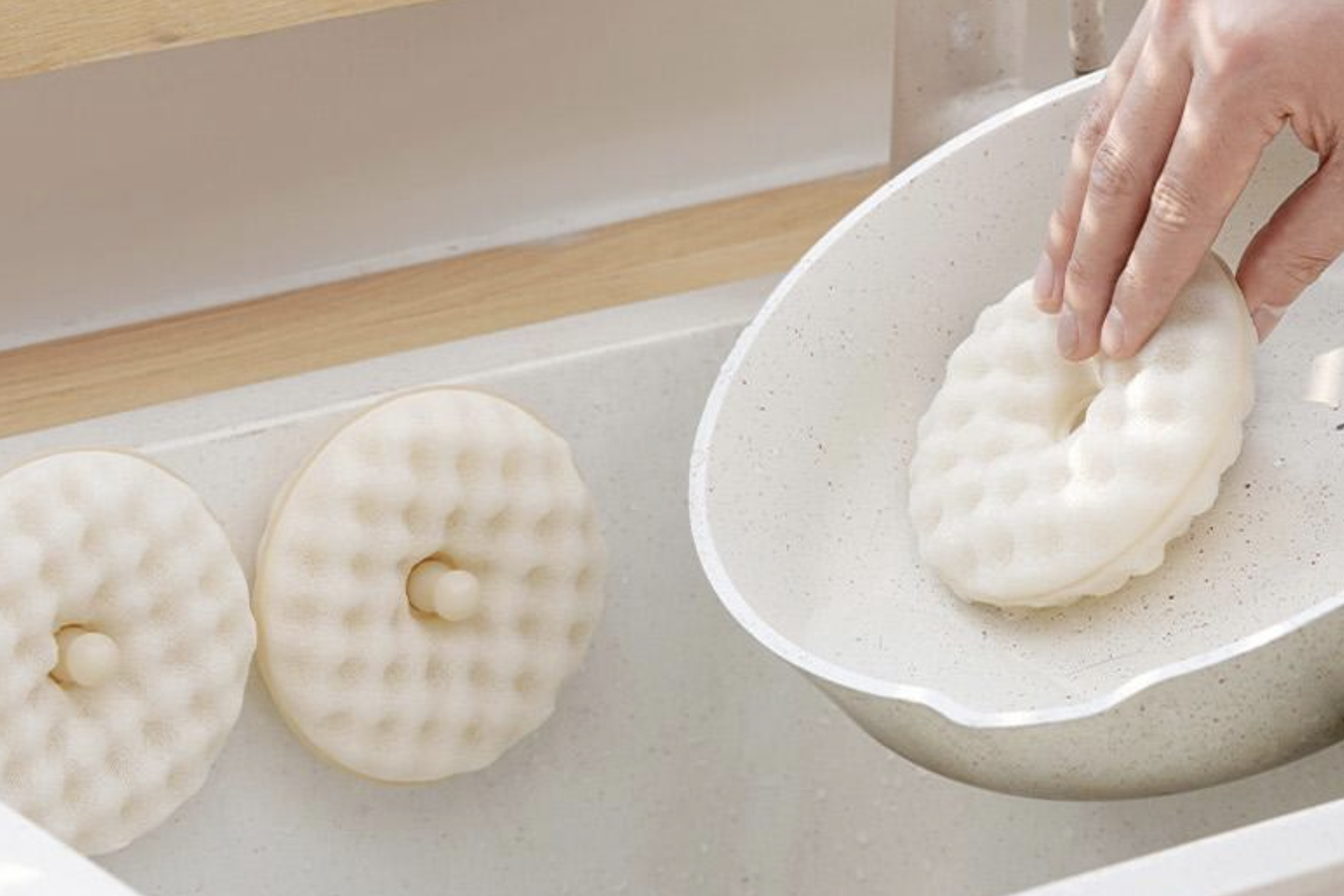 [온빛 주방 도넛 수세미]스크래치 걱정 없는도넛 OOO